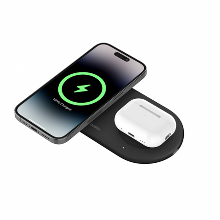 Belkin BoostCharge Pro 2-in-1 - Tappetino di ricarica induttivo