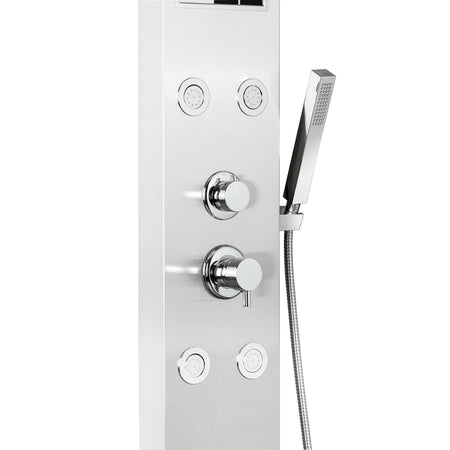 Pannello Doccia Effetto Cascata in Acciaio Inox Spazzolato CITY