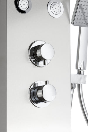 Pannello Doccia Idromassaggio in Acciaio Inox Spazzolato CITY PLUS