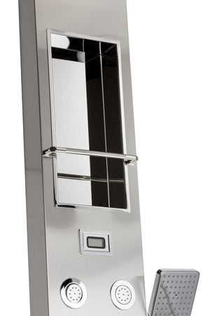 Pannello Doccia Idromassaggio in Acciaio Inox Spazzolato CITY PLUS