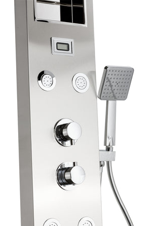 Pannello Doccia Idromassaggio in Acciaio Inox Spazzolato CITY PLUS