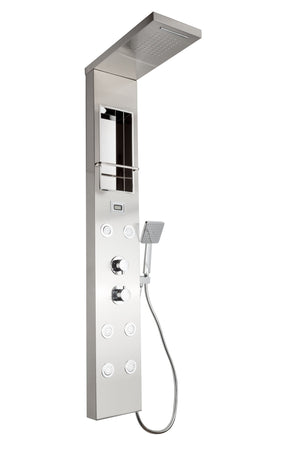 Pannello Doccia Idromassaggio in Acciaio Inox Spazzolato CITY PLUS