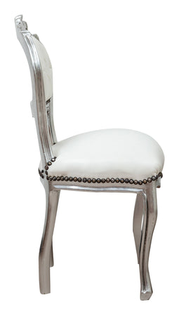 Biscottini Sedia Poltroncina Luigi XVI Faggio Massello Biscottini Intagliata Mano Pelle