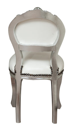 Biscottini Sedia stile francese Luigi XVI in legno massello di faggio poltroncina XVI,