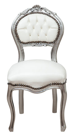 Biscottini Sedia Poltroncina Luigi XVI Faggio Massello Biscottini Intagliata Mano Pelle