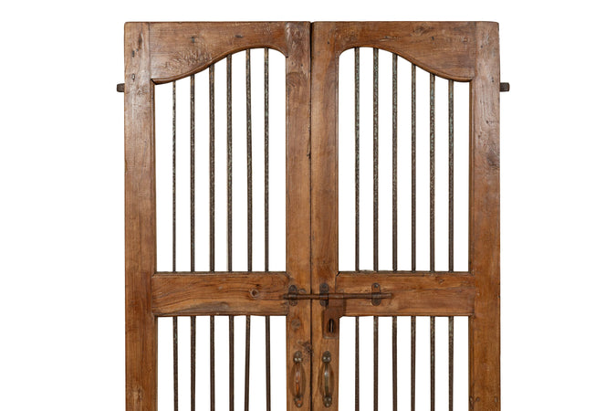 Biscottini Porta portone in legno massello e ferro da interno o da esterno vecchia e antica medievale scorrevole
