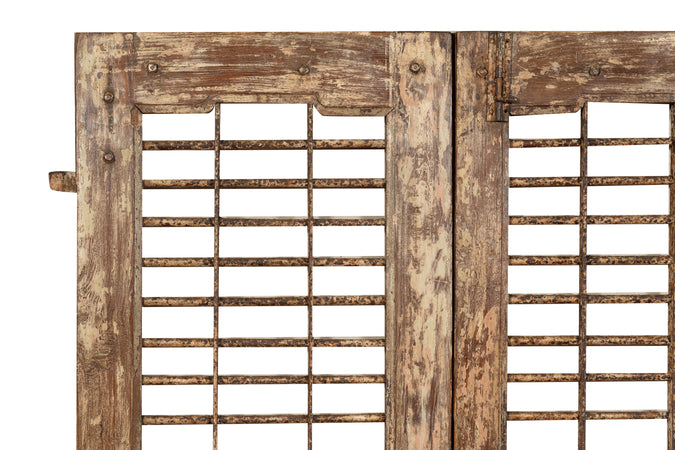 Biscottini Porta portone in legno massello e ferro da interno o da esterno vecchia e antica medievale scorrevole