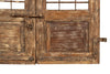 Biscottini Porta portone in legno massello e ferro da interno o da esterno vecchia e antica medievale scorrevole