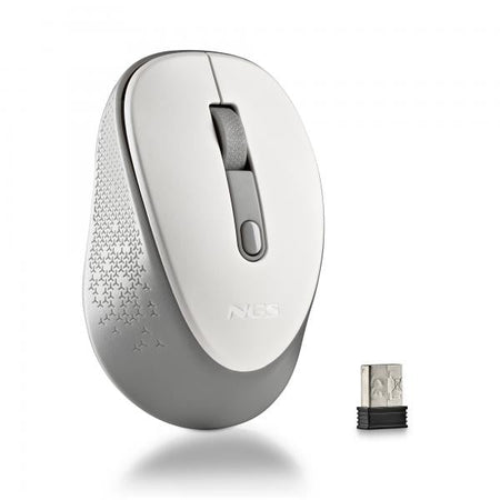 NGS MOUSE WIRELESS BIANCO 2 PULSANTI E ROTELLA DI SCORRIMENTO