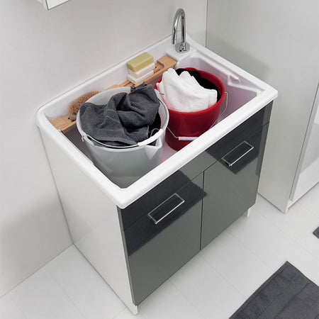 Lavatoio Colavene Lindo Max Con Cesto 70X50 Con Tavola Lavapanni In Legno