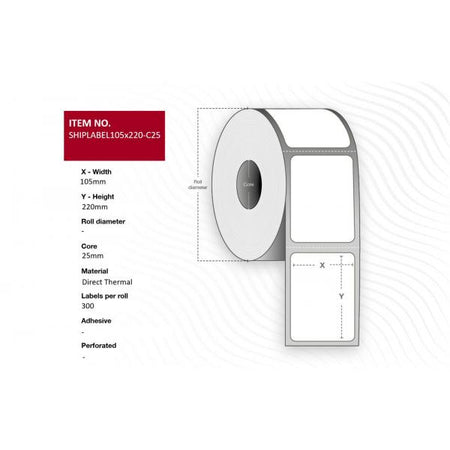 Ship-label 105 x 220mm, Core