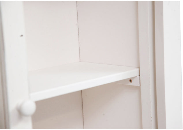 Biscottini Biscottini Vetrina Credenza Country legno tiglio bianco anticato 68x25x130 Made