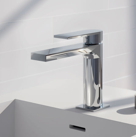 Miscelatore lavabo cromato di design Alpha