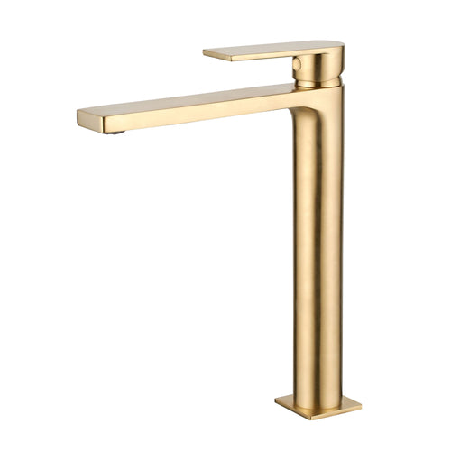 Miscelatore lavabo canna alta spazzolato finitura pvd ALPHA