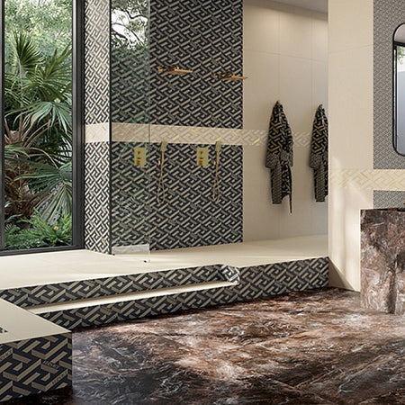 Kit doccia dorato PVC 5pz Doccetta 3 funzioni Miscelatore Soffione Alpha