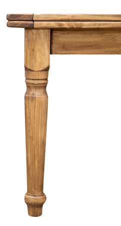 Biscottini Tavolo Country allungabile in legno massello di tiglio L220xPR100xH80 cm. Made in Italy