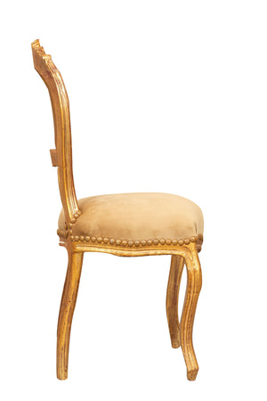 Biscottini Biscottini Sedia Poltroncina Stile Francese Luigi XVI Faggio Oro 45x42x90