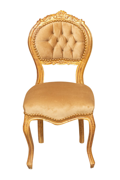 Biscottini Biscottini Sedia Poltroncina Stile Francese Luigi XVI Faggio Oro 45x42x90
