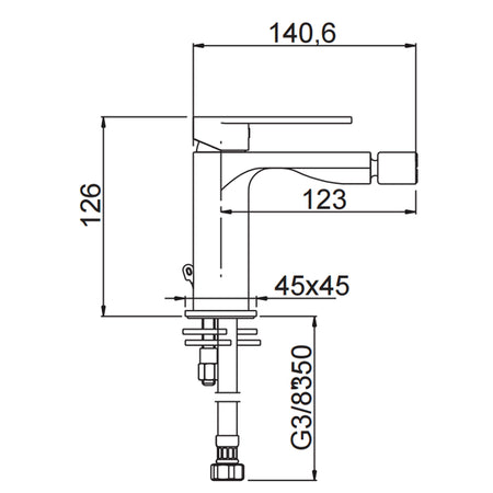 Kit miscelatori cromati Lavabo - Bidet - Kit Doccia ALPHA