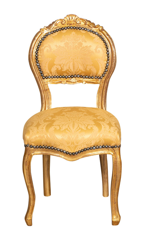 Biscottini Sedia Poltroncina Luigi XVI Biscottini Faggio Intagliato Oro Seduta Imbottita