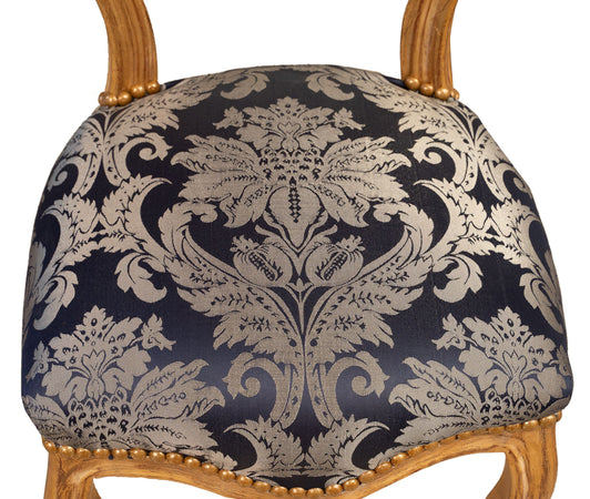 Biscottini Biscottini Sedia Poltroncina Luigi XVI Faggio Massello Intaglio Foglia Oro