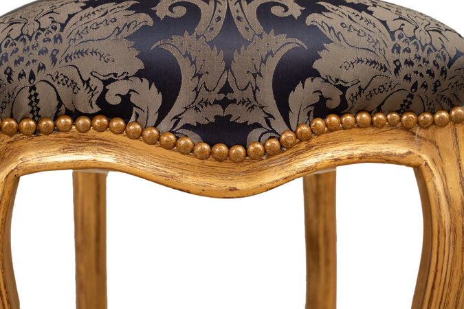 Biscottini Biscottini Sedia Poltroncina Luigi XVI Faggio Massello Intaglio Foglia Oro