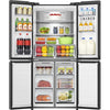 Hisense Frigo 4 Porte Total Nofrost 483lt E 80cm Black Inox Rq5p470safe