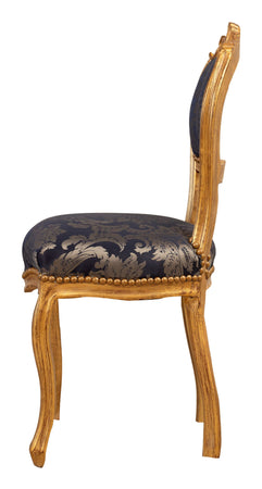 Biscottini Biscottini Sedia Poltroncina Luigi XVI Faggio Massello Intaglio Foglia Oro