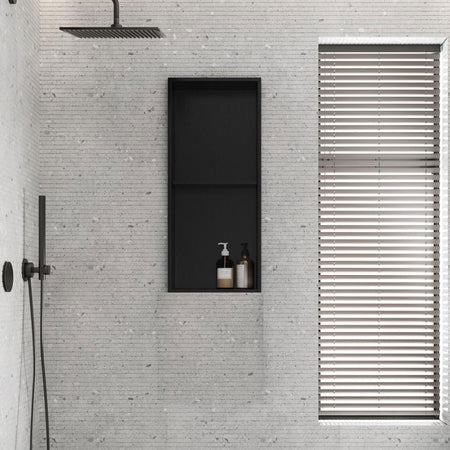 Nicchia doccia 60x30 nero opaco con mensola GLAMOUR