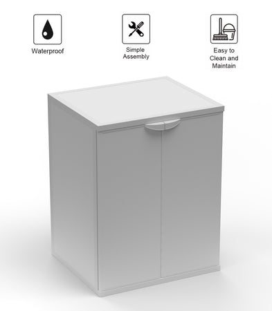 Mobile coprilavatrice in resina con sportelli per interni e esterni