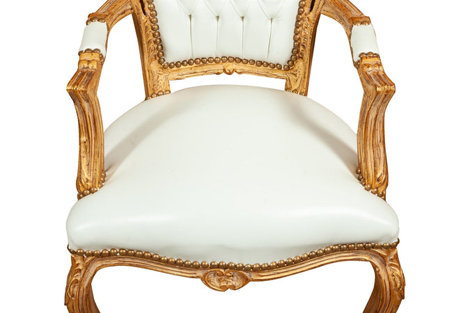 Biscottini Biscottini Poltrona Stile Luigi XVI Faggio Massello Intaglio Mano Foglia Oro