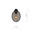Applique Contemporanea 1 Luce Tallia In Acciaio Nero E Oro