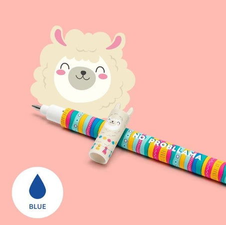 Legami, Penna Gel Cancellabile, Inchiostro Blu, Tema Llama