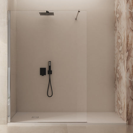Doccia walk-in 100 120cm anticalcare trasparente vetro 8mm H195cm