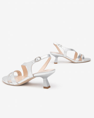 Nero Giardini sandali donna laminato argento