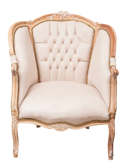 Biscottini Biscottini Poltrona Luigi XVI Faggio Massello Intagliata Shabby Chic Bianco