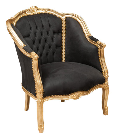 Biscottini Poltrona Biscottini Luigi XVI stile francese faggio foglia oro 82x80x94