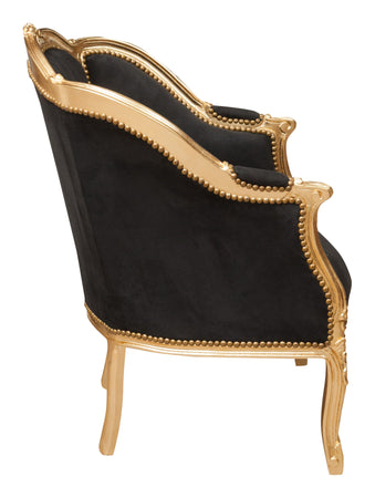 Biscottini Poltrona Biscottini Luigi XVI stile francese faggio foglia oro 82x80x94