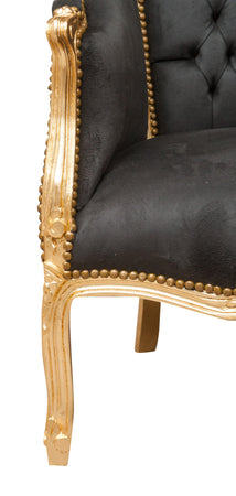 Biscottini Poltrona Biscottini Luigi XVI stile francese faggio foglia oro 82x80x94