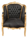 Biscottini Poltrona Biscottini Luigi XVI stile francese faggio foglia oro 82x80x94