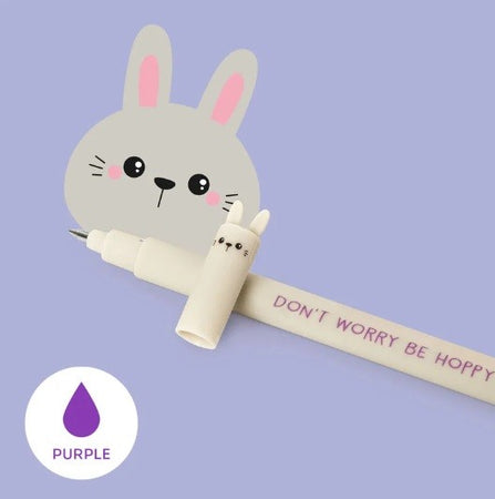 Legami, Penna Gel Cancellabile, Inchiostro Viola, Tema Bunny