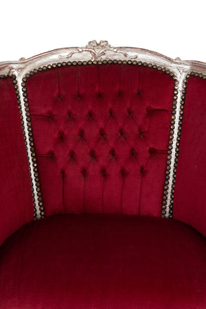 Biscottini Poltrona Biscottini stile Francese Luigi XVI Faggio Massello intagliata 80x82x94