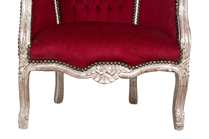 Biscottini Poltrona Biscottini stile Francese Luigi XVI Faggio Massello intagliata 80x82x94