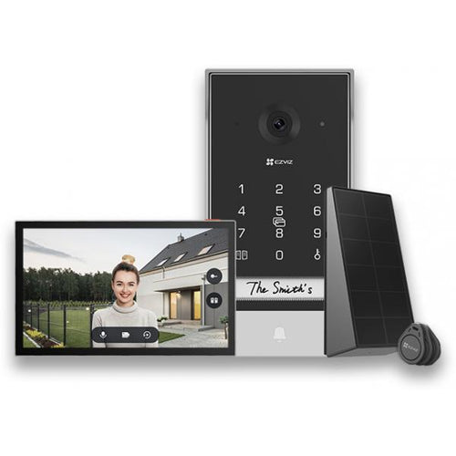 EZVIZ EP7 - VIDEOCITOFONO + MONITOR TOUCH 7 + SOLAR PANEL - CONTROLLO REMOTO - RILEVAZIONE INTELLIGENTE MOVIMENTO UMANO - AUDIO BIDIREZIONALE - SBLOCCO RFID - REGISTRAZIONE SU MICRO SD FINO A 512GB