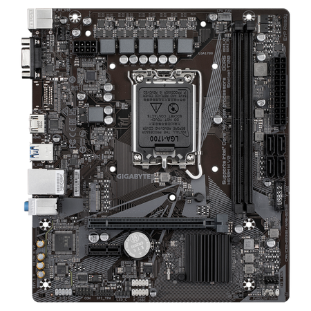 Gigabyte H610M H V2 - 1.0 - scheda madre - micro ATX - socket LGA1700 - chipset H610 - USB 3.2 Gen 1 - Gigabit LAN - grafica integrata (CPU richiesta)
