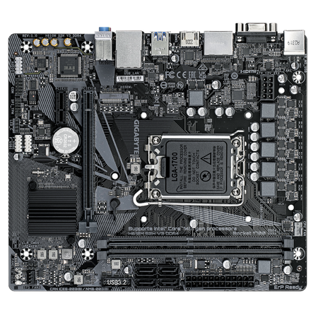 Gigabyte H610M S2H V3 DDR4 e' una scheda madre con chipset Intel H610, formato Micro ATX Compatibile con RAM serie DDR4