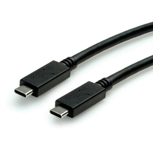 ROLINE GREEN CAVO USB3.2 GEN2, PD 20V5A, WITH EMARK, C - C, M/M, BLACK, 0.5M