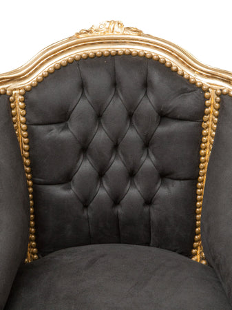 Biscottini Biscottini Poltrona Luigi XVI Faggio Massello Intagliata Mano Patina Foglia Oro