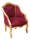 Biscottini Poltrona stile francese Luigi XVI in legno massello di faggioL63XPR57XH80 cm