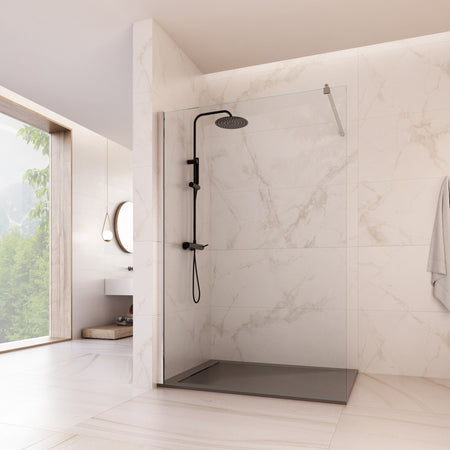 Doccia walk-in 70cm anticalcare trasparente vetro 8mm H195cm | Osiride